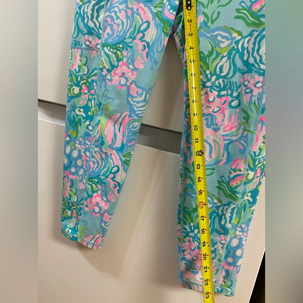 Lilly Pulitzer Seafoam Multicolor Floral Leggings - Picture 9 of 9